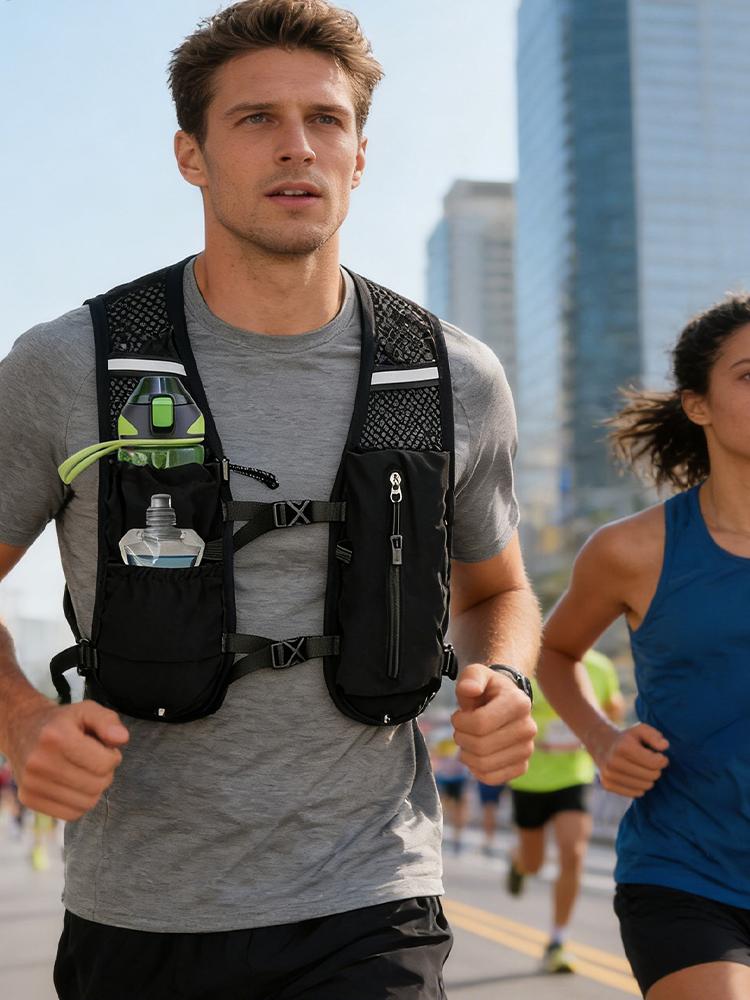 Reflective Vest Cycling - Running Vest Reflective Breathable Chest Pack