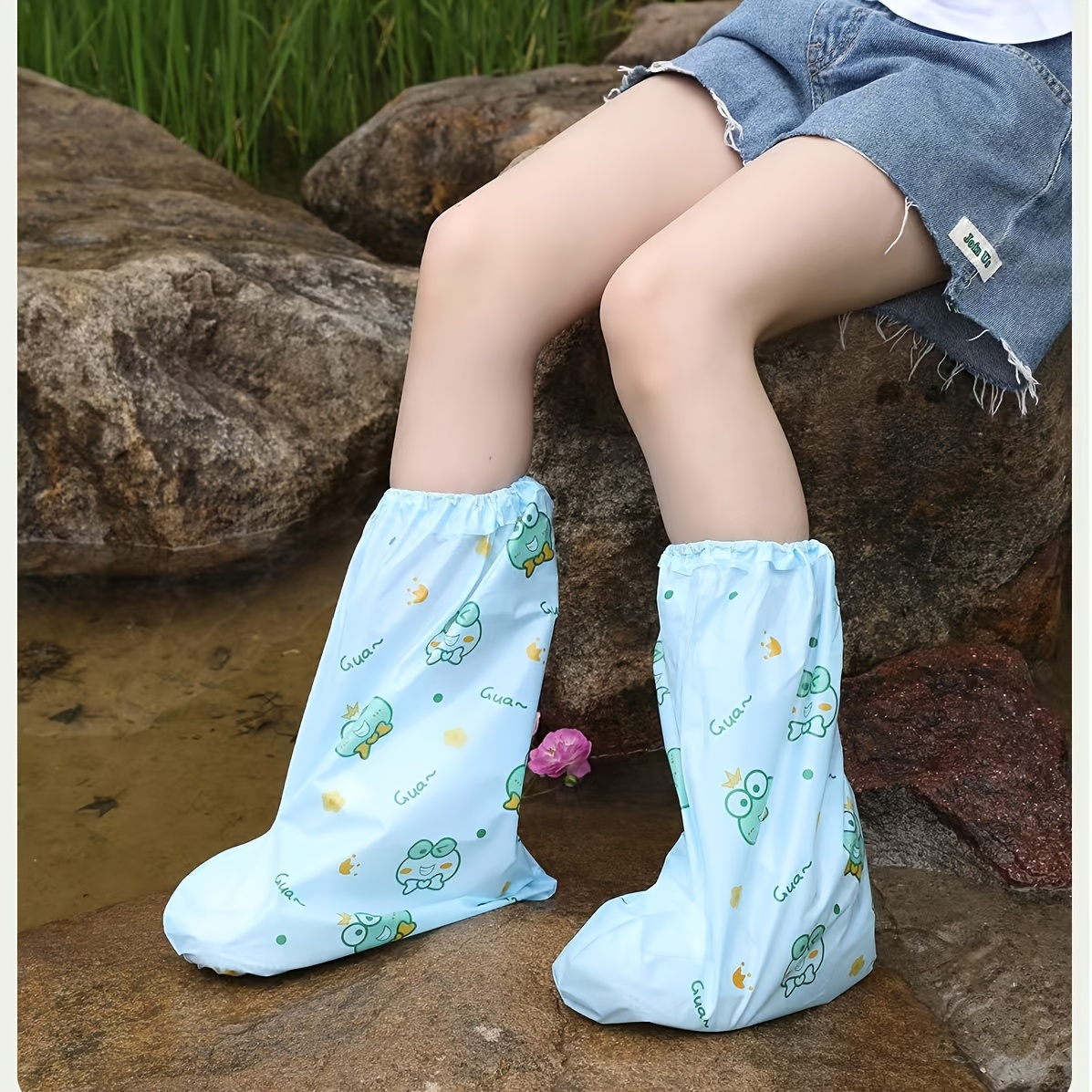 Cycling Commute Shoes - 10pc Frog Cartoon Shoe Covers for