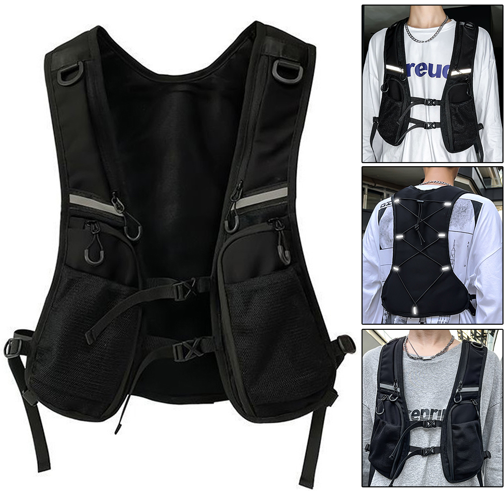 Reflective Vest Cycling - Reflective Chest Pack Running Vest Lightweight