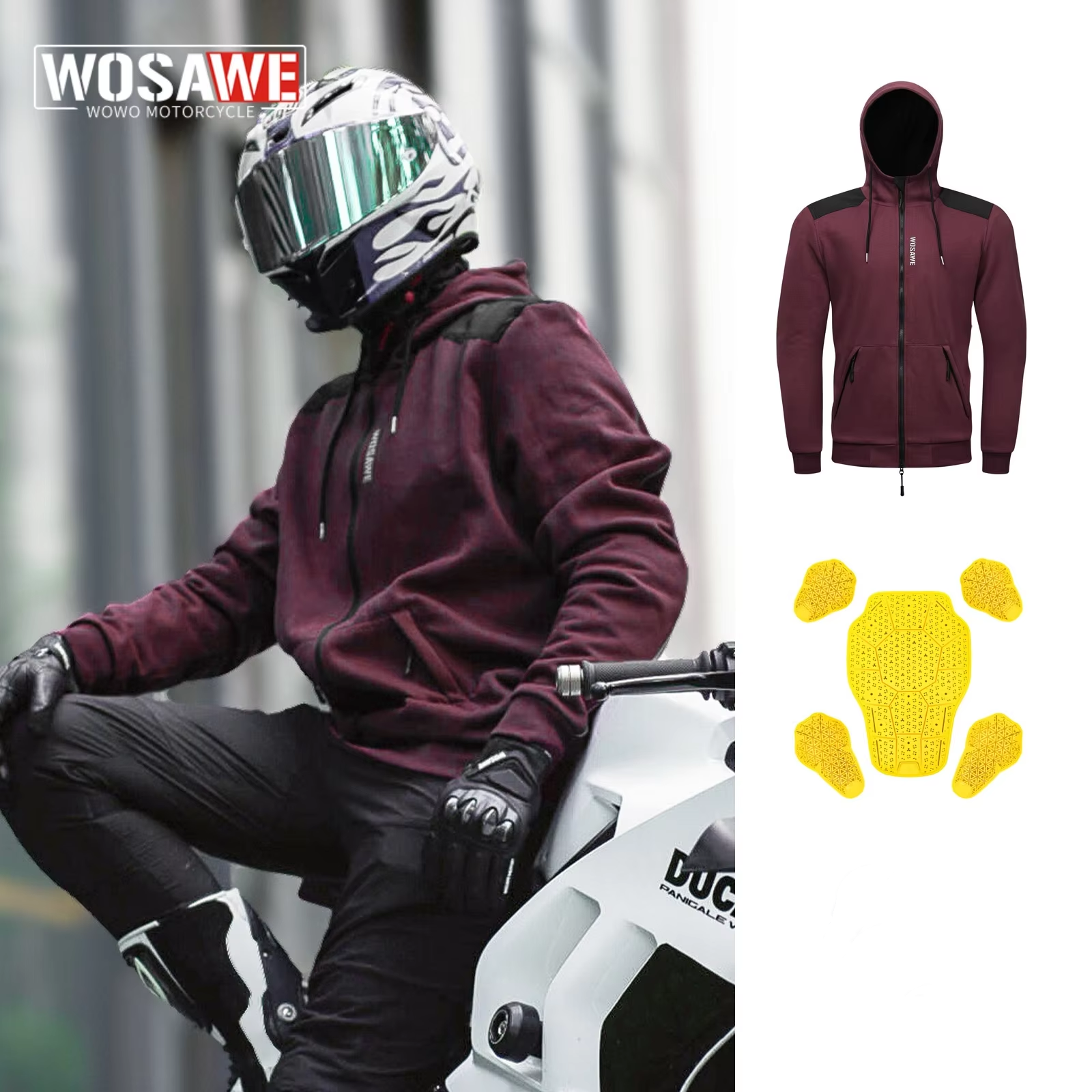 Cycling Commute Clothes - WOSAWE New Motorcycle Jacket Winter Warm