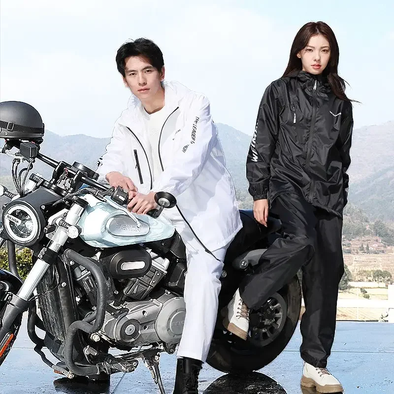 Thin Raincoat Set Summer Water - Cycling Rain Jacket Commute บทวิจารณ์และราคา