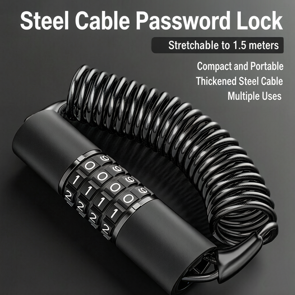 Steel Cable Helmet Lock for Bi - Chain Lock Combination บทวิจารณ์และราคา