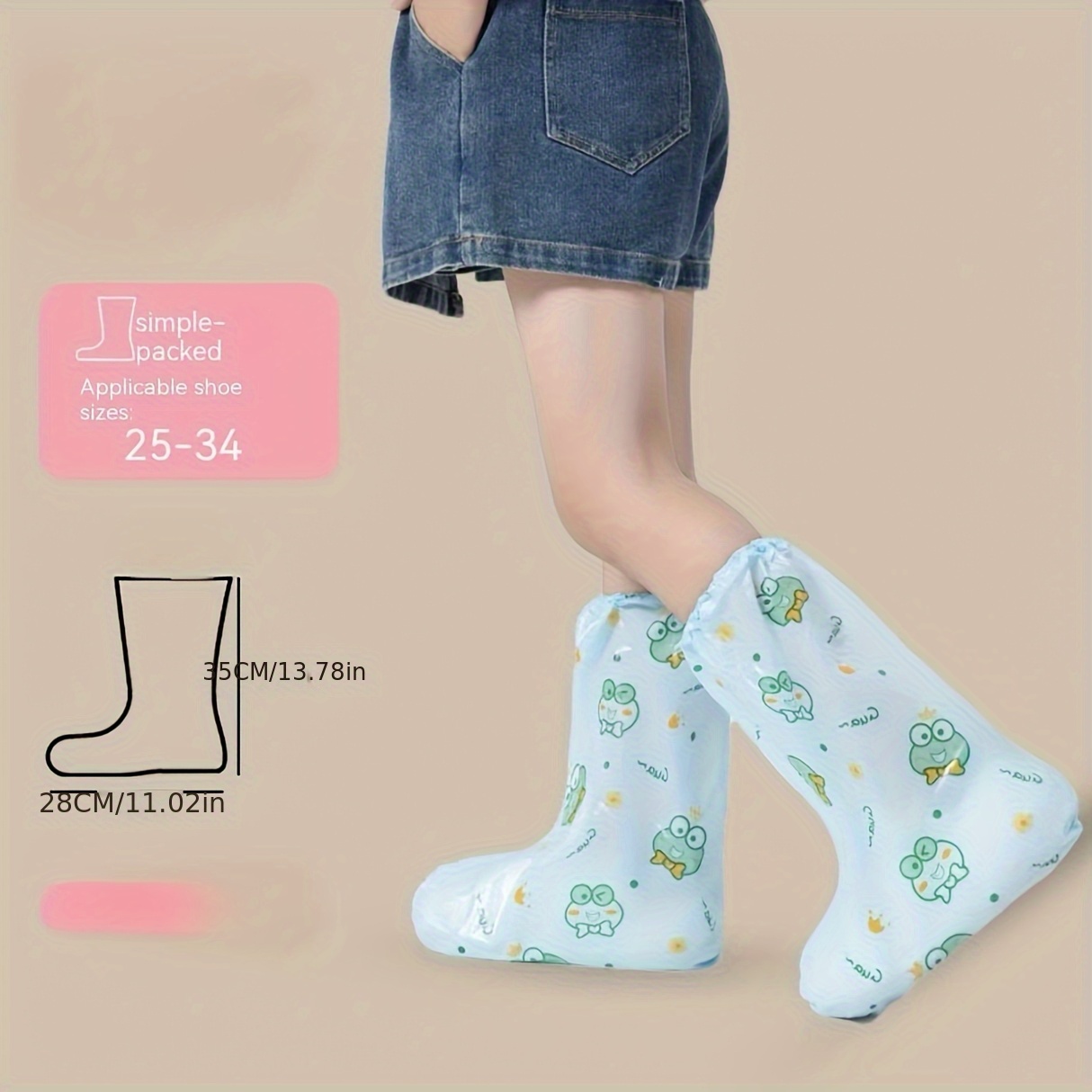 10pc Frog Cartoon Shoe Covers  - Cycling Commute Shoes บทวิจารณ์และราคา