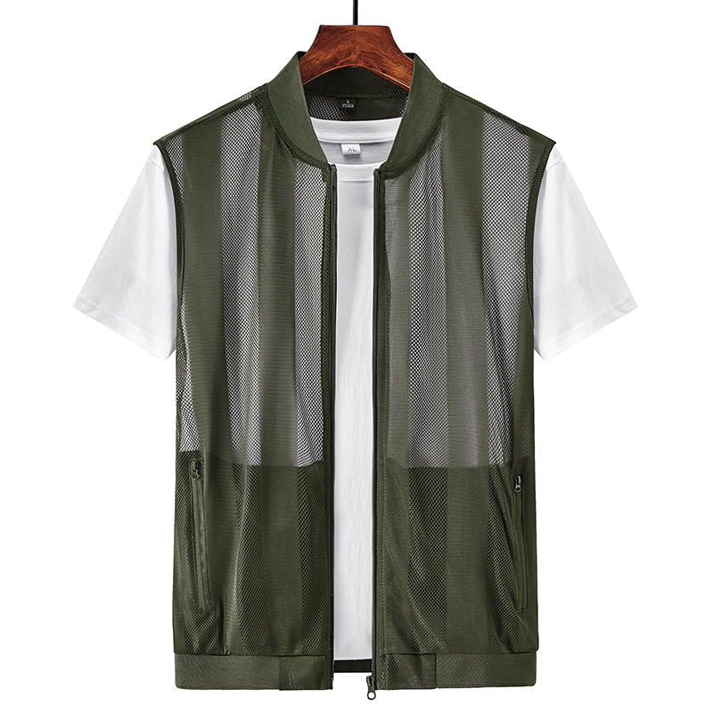 Summer Men Mesh Hollow Waistco - Reflective Vest Cycling บทวิจารณ์และราคา