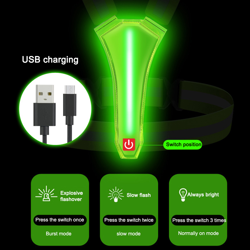 LED Running Vest USB Rechargea - Reflective Vest Cycling บทวิจารณ์และราคา
