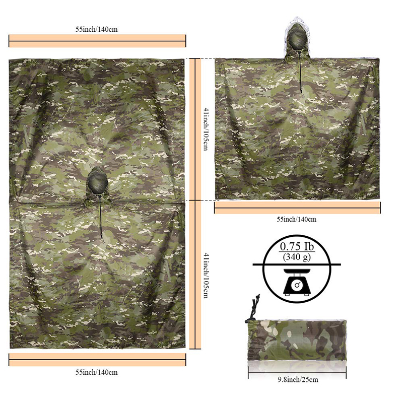 Rain Coat Camouflage Tactical  - Cycling Rain Jacket Commute บทวิจารณ์และราคา