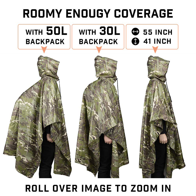 Rain Coat Camouflage Tactical  - Cycling Rain Jacket Commute บทวิจารณ์และราคา