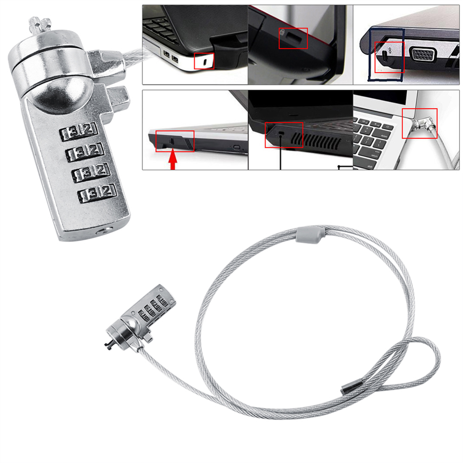 Laptop Theft Deterrent Laptop  - Chain Lock Combination บทวิจารณ์และราคา