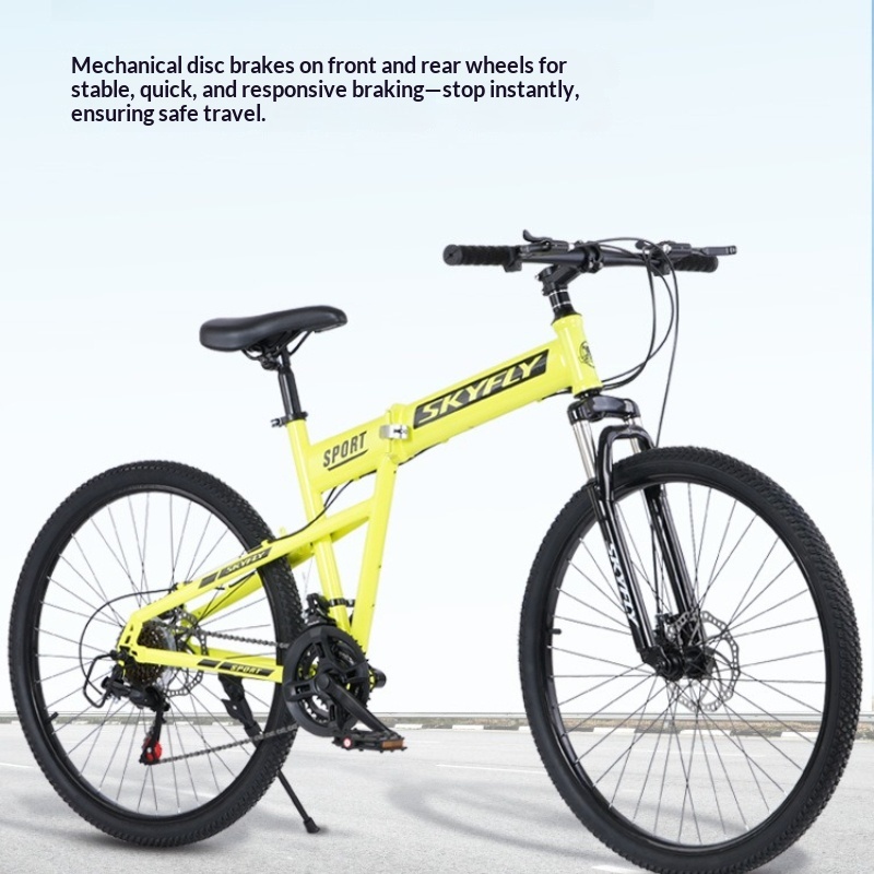 Folding Mountain Bike Portable - Cycling Commute Speed บทวิจารณ์และราคา