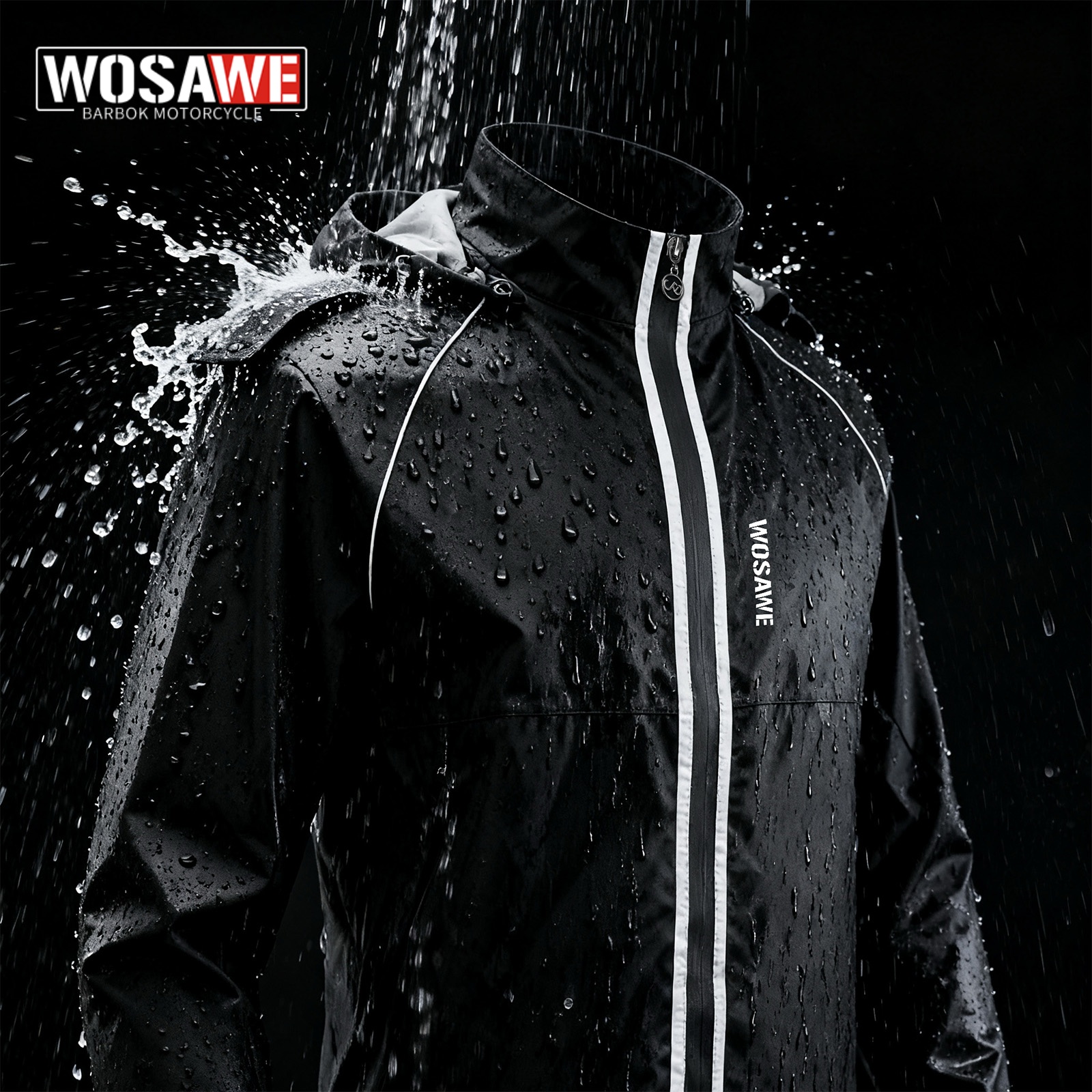 WOSAWE Reflective Motorcycle R - Cycling Commuter Rain Jacket บทวิจารณ์และราคา