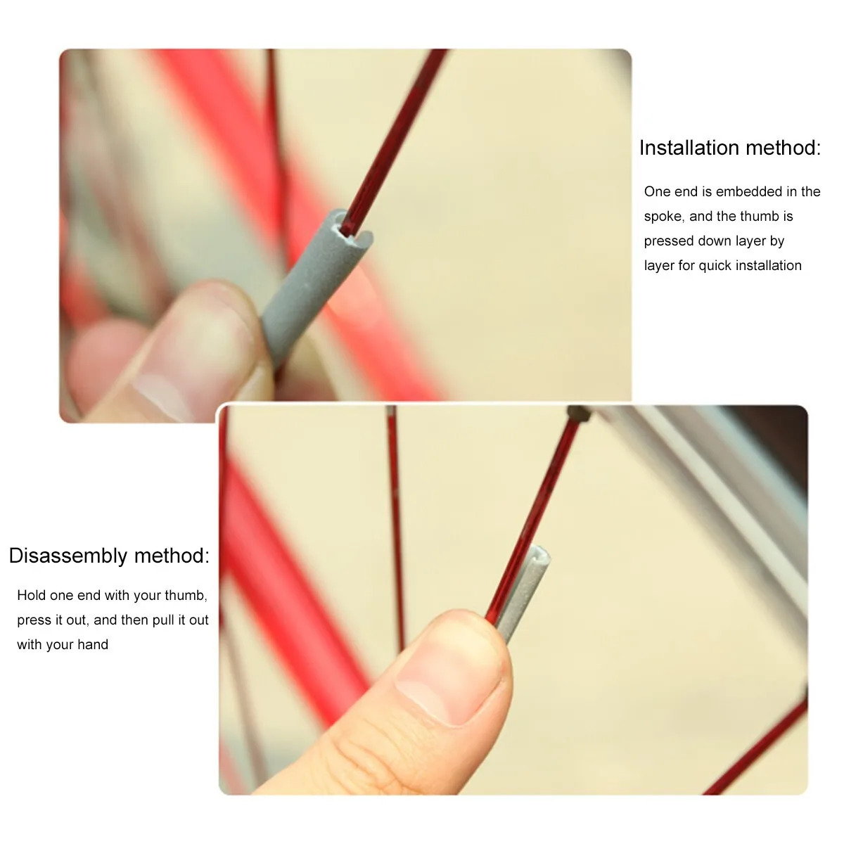 12pcs/set Bicycle Spoke ABS Hi - Spoke Reflector Set บทวิจารณ์และราคา