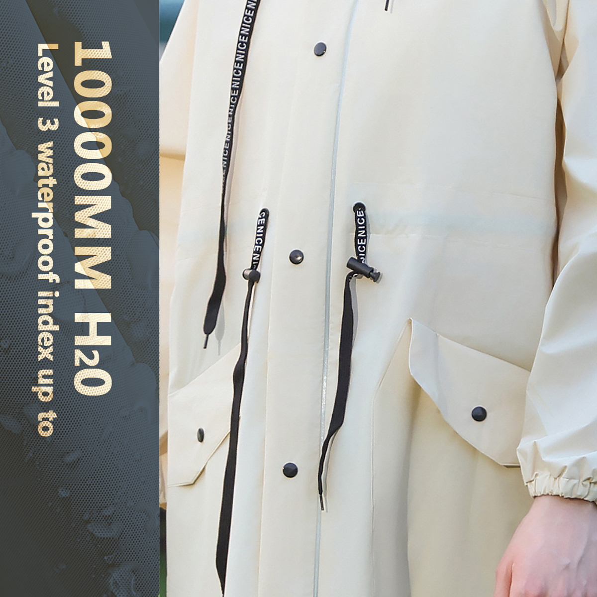 Women Long Waterproof Rain Jac - Cycling Rain Jacket Commute บทวิจารณ์และราคา