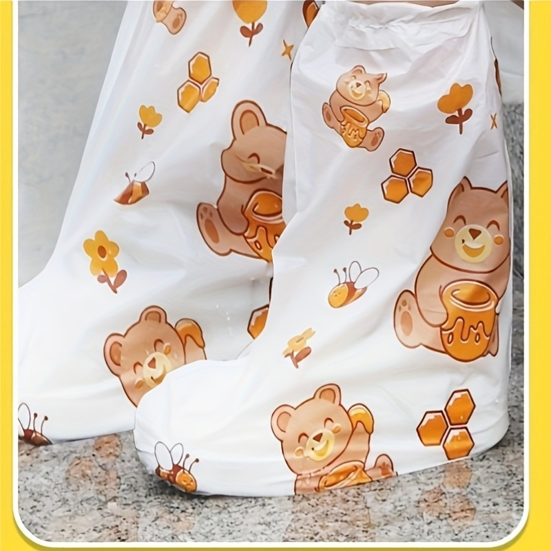 10pc Bear Cartoon Printed Shoe - Cycling Commute Shoes บทวิจารณ์และราคา