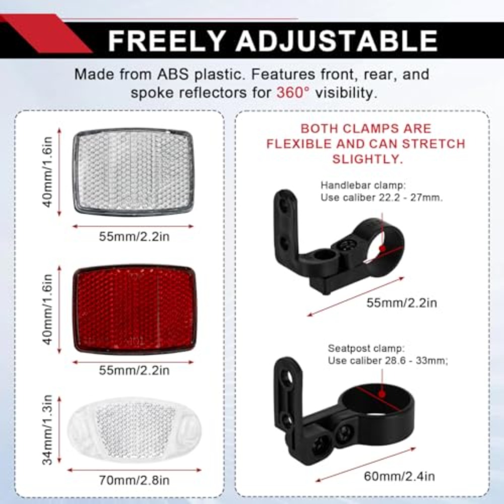 8PCS Bike Reflector Kit Night  - Spoke Reflector Set บทวิจารณ์และราคา