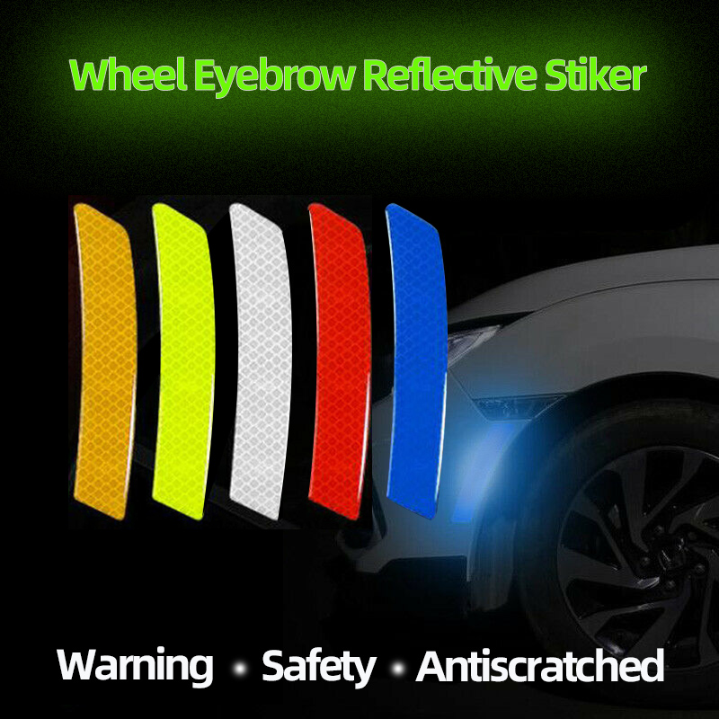 4Pcs/Set Car Reflective Sticke - Spoke Reflector Set บทวิจารณ์และราคา