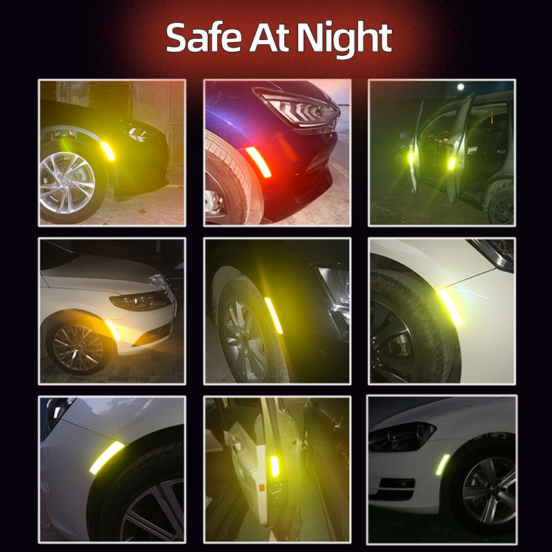 4Pcs/Set Car Reflective Sticke - Spoke Reflector Set บทวิจารณ์และราคา