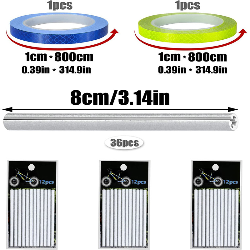 Green Outline Bike Spoke Refle - Spoke Reflector Set บทวิจารณ์และราคา