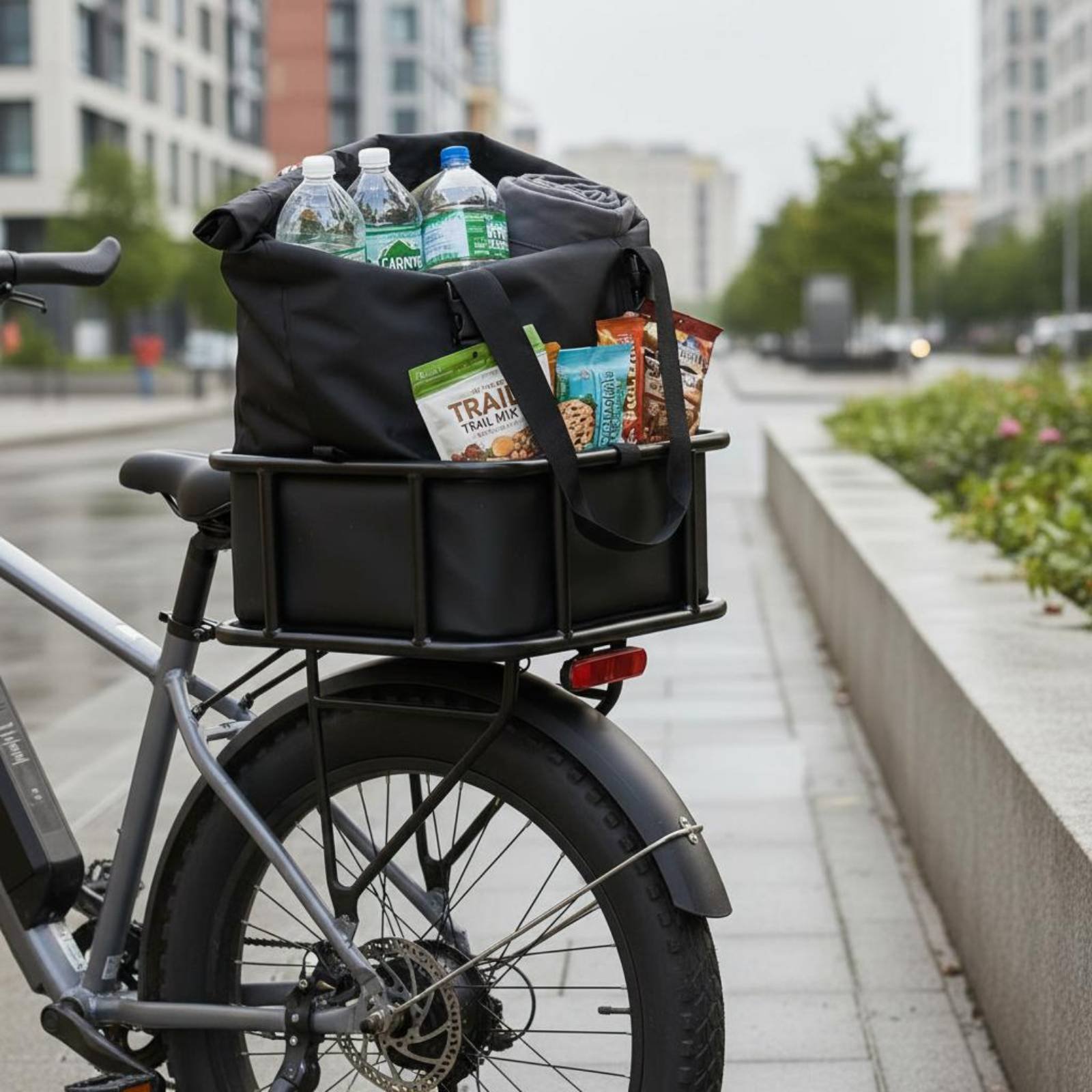 Electric Bike Basket Bag Dustp - Cycling Commute Gear บทวิจารณ์และราคา
