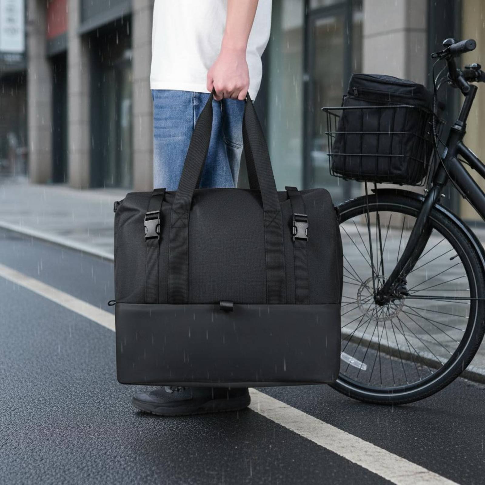 Electric Bike Basket Bag Dustp - Cycling Commute Gear บทวิจารณ์และราคา