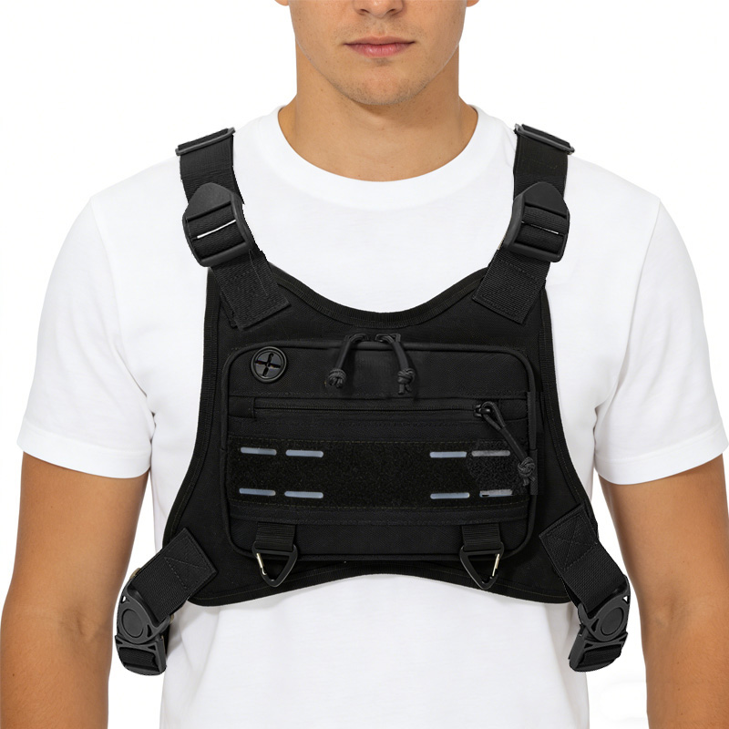 Tactical Front Chest Rig Bag V - Reflective Vest Cycling บทวิจารณ์และราคา
