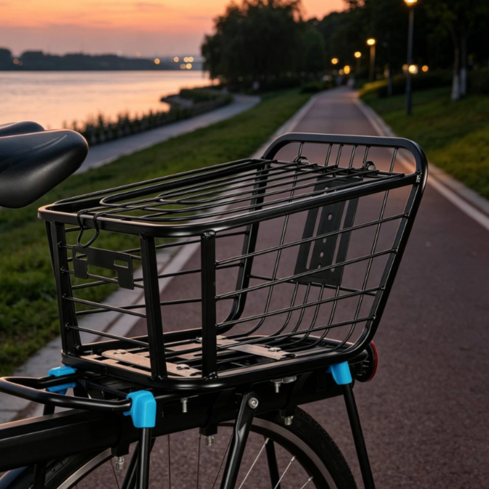 Folding Rear Bike Basket Folda - Cycling Commute Gear บทวิจารณ์และราคา