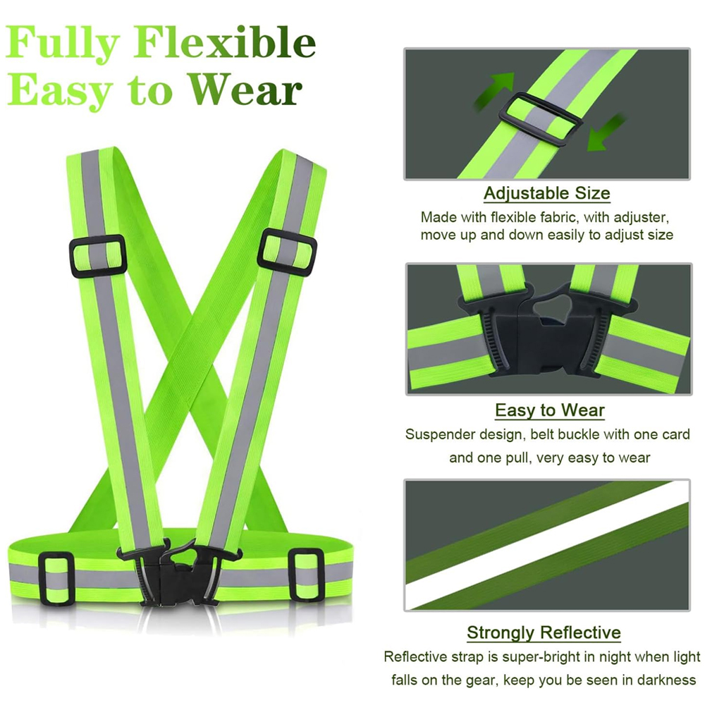1Pcs Night Running Vest High V - Reflective Vest Cycling บทวิจารณ์และราคา