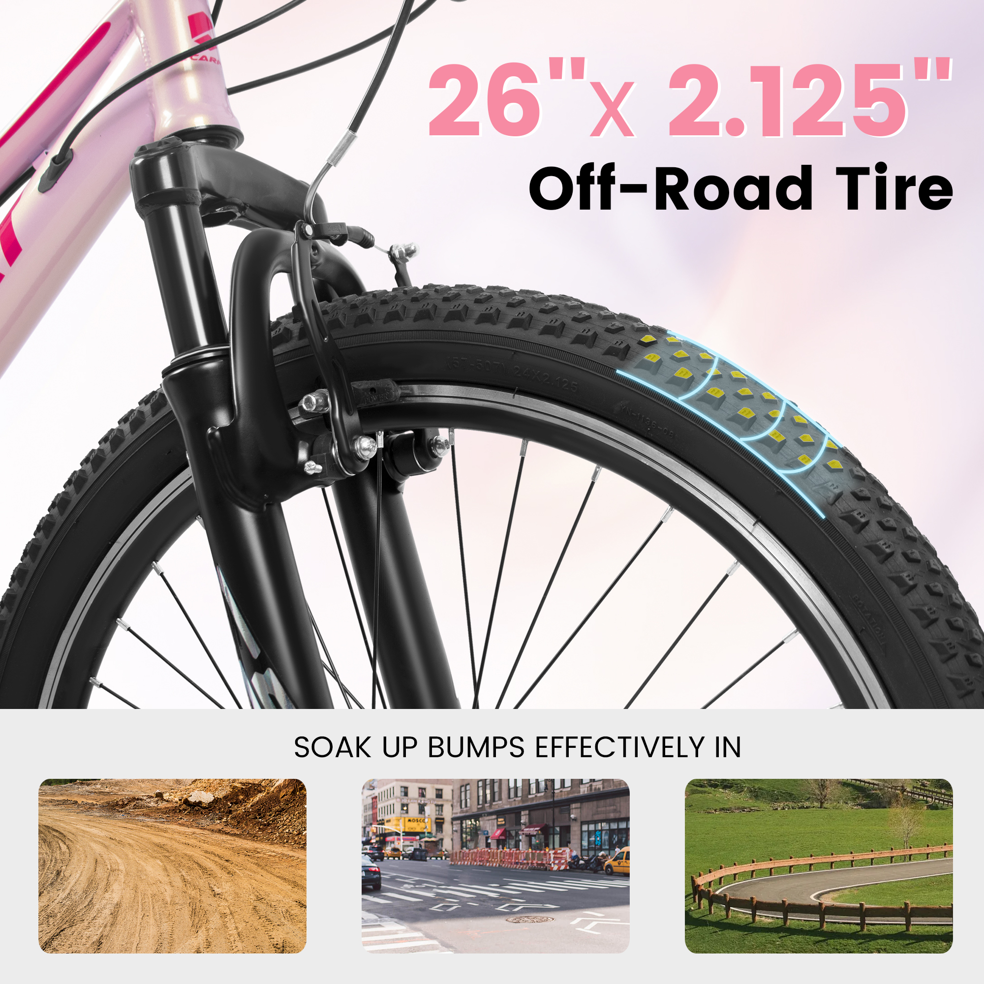 Ecarpat 24/26 Inch Mountain Bi - Cycling Commute Speed บทวิจารณ์และราคา