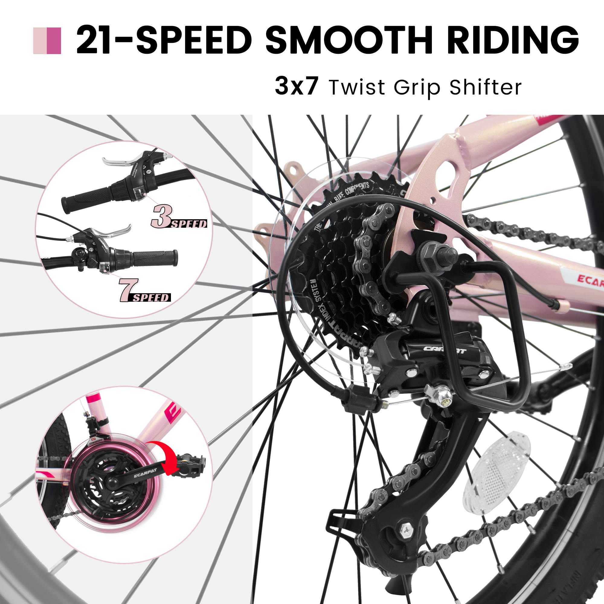 Ecarpat 24/26 Inch Mountain Bi - Cycling Commute Speed บทวิจารณ์และราคา