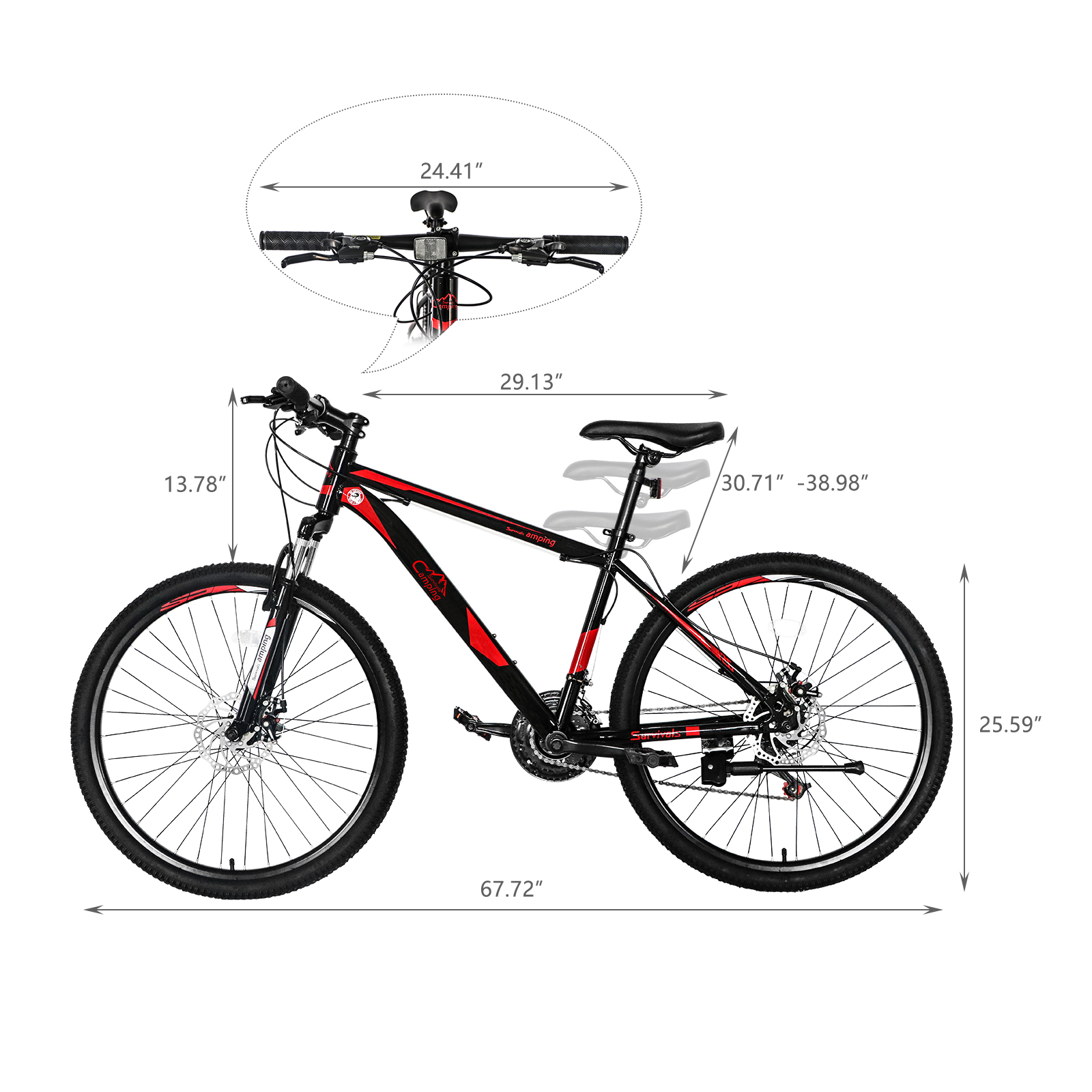 21 Speed Red Black Mountain Bi - Cycling Commute Speed บทวิจารณ์และราคา