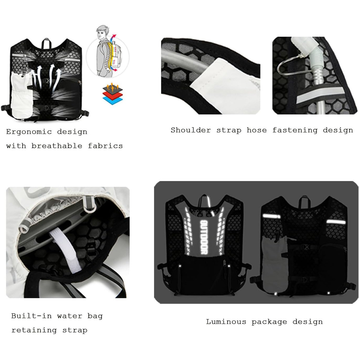 Reflective Running Hydration V - Reflective Vest Cycling บทวิจารณ์และราคา