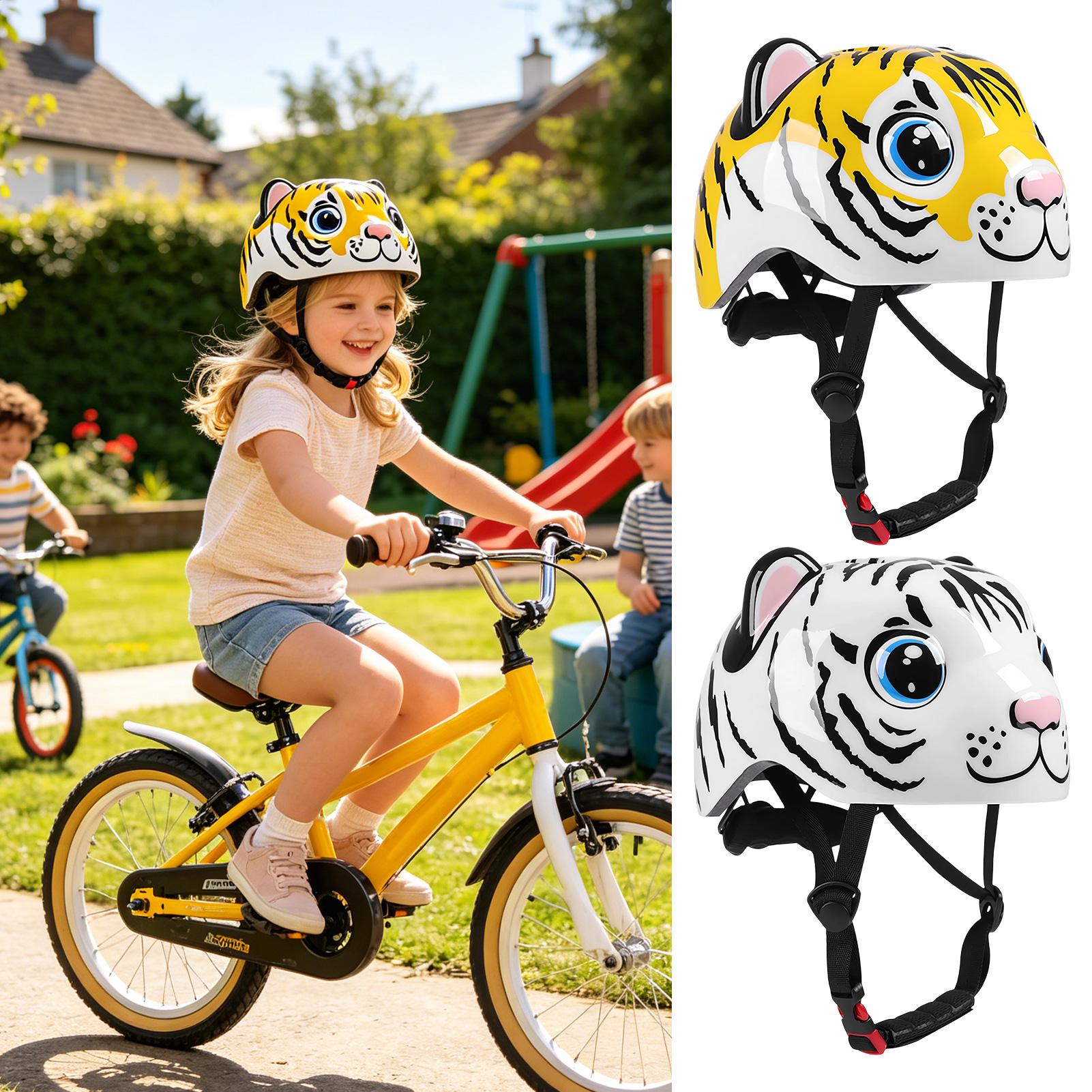 Kids Helmet Tiger Pattern Adju - Cycling Commute Gear บทวิจารณ์และราคา