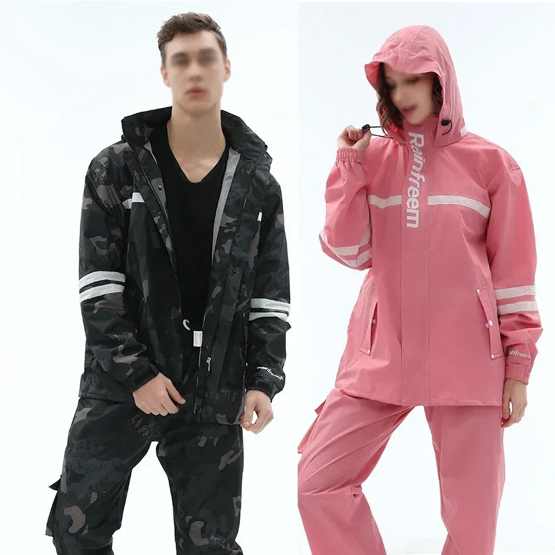 Adult Raincoat Rainpants Water - Cycling Rain Jacket Commute บทวิจารณ์และราคา