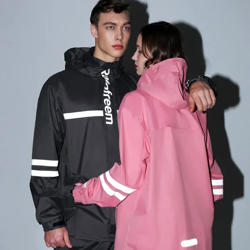 Adult Raincoat Rainpants Water - Cycling Rain Jacket Commute บทวิจารณ์และราคา