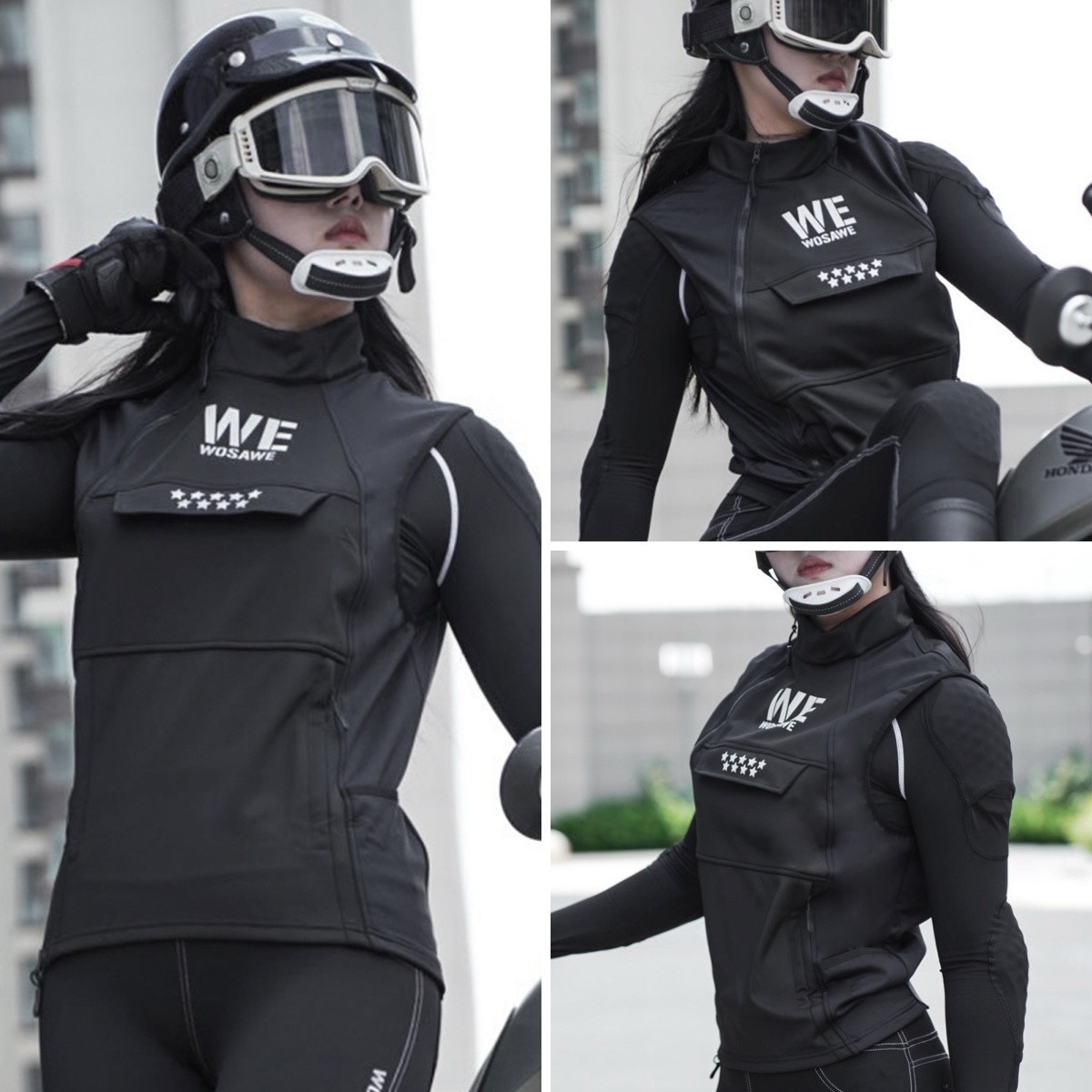 WOSAWE Winter Motorcycle Ridin - Reflective Vest Cycling บทวิจารณ์และราคา