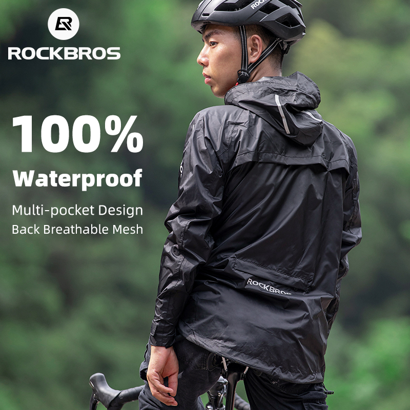 ROCKBROS Waterproof Cycling Ra - Cycling Rain Jacket Commute บทวิจารณ์และราคา