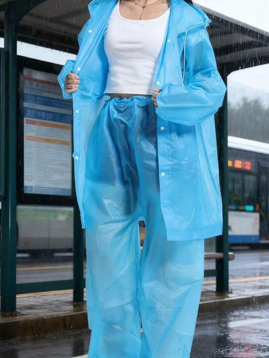 2pcs Unisex full-body rain sui - Cycling Commuter Rain Jacket บทวิจารณ์และราคา