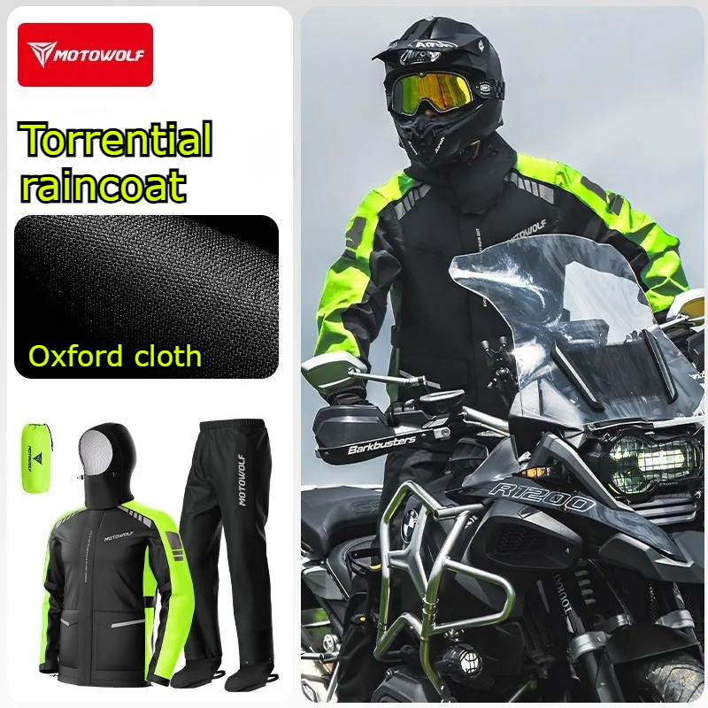 Motowolf Reflective Motorcycle - Cycling Rain Jacket Commute บทวิจารณ์และราคา