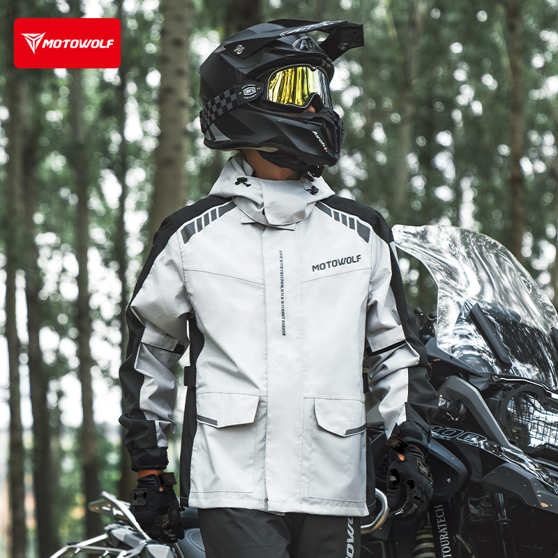Motowolf Reflective Motorcycle - Cycling Rain Jacket Commute บทวิจารณ์และราคา
