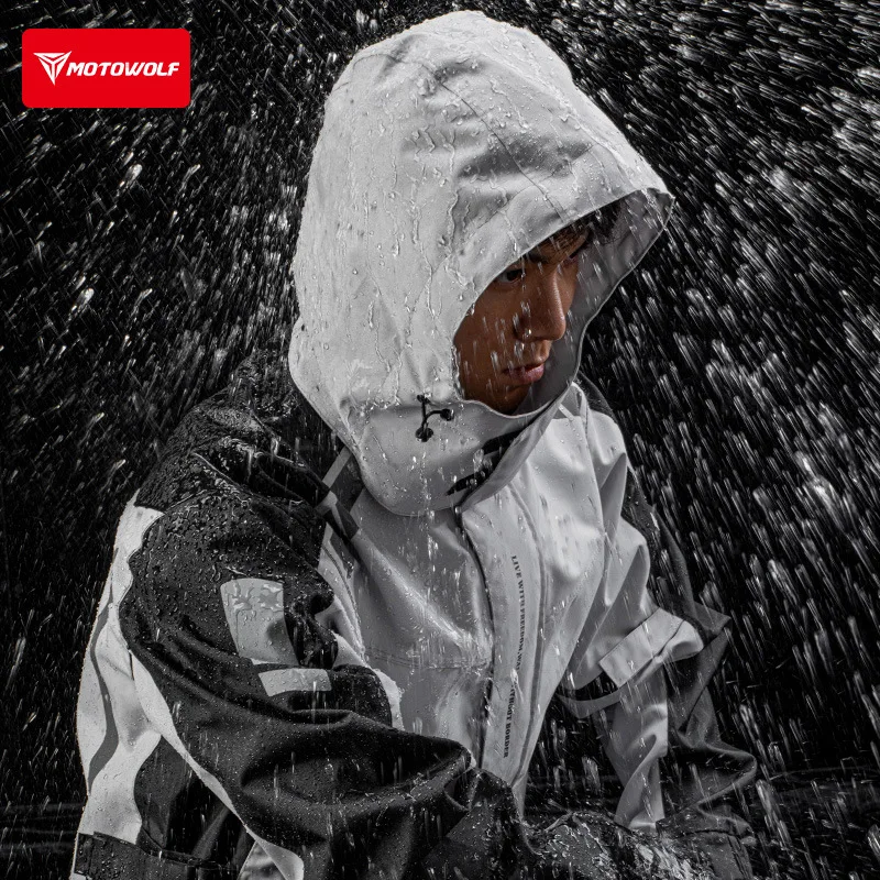Motowolf Reflective Motorcycle - Cycling Rain Jacket Commute บทวิจารณ์และราคา